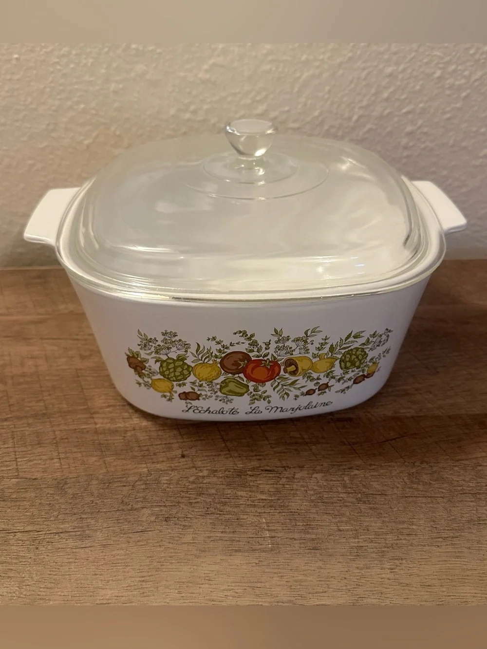 Vtg Corning Ware L’Echalote La Marjolaine Spice of Life 3 Quart Casserole Dish